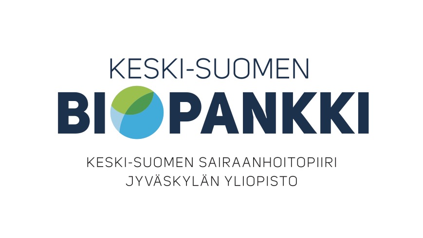Mellersta Finlands Biobanks logo på finska