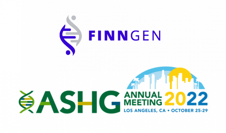 ASHG Annual Meeting 2022 and FinnGen logos.