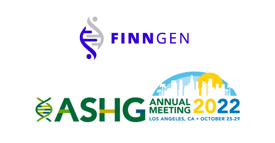 ASHG Annual Meeting 2022 and FinnGen logos.