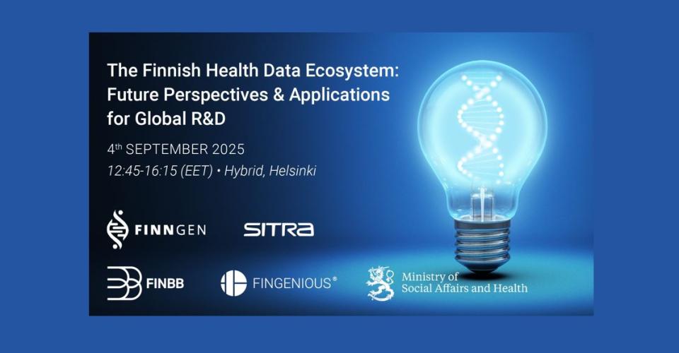 Invitation to the event "The Finnish Health Data Ecosystem: Future Perspectives & Applications for Global R&D"