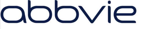 abbvie-logotypen med företagsnamnet skrivet med gemener i mörkblå typografi utan någon symbol