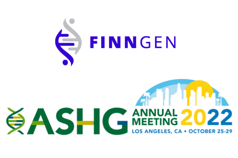 ASHG Annual Meeting 2022 and FinnGen logos.