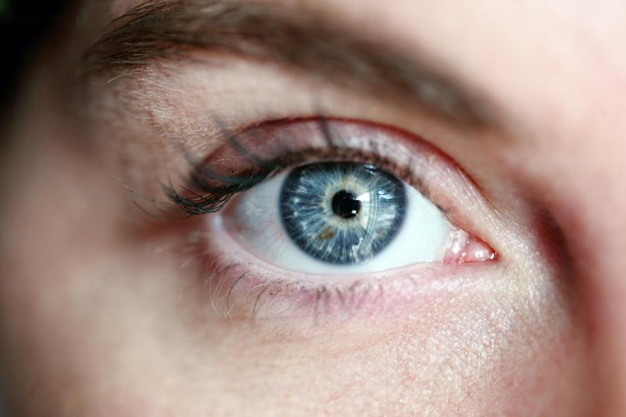 Closeup of a human eye.